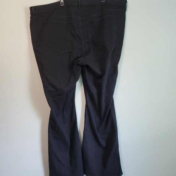 Old Navy Black Denim Jeans Women's Size 30 Plus Size Long High Rise Flare NWT - Picture 5 of 5